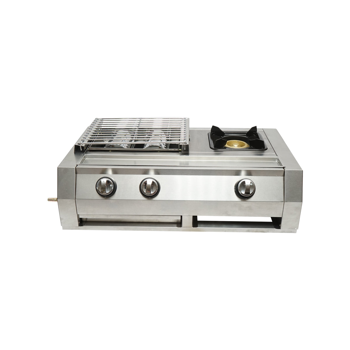 Kemping grillsütő grill 2 égővel és 1 főzőfelülettel 676x400x185mm