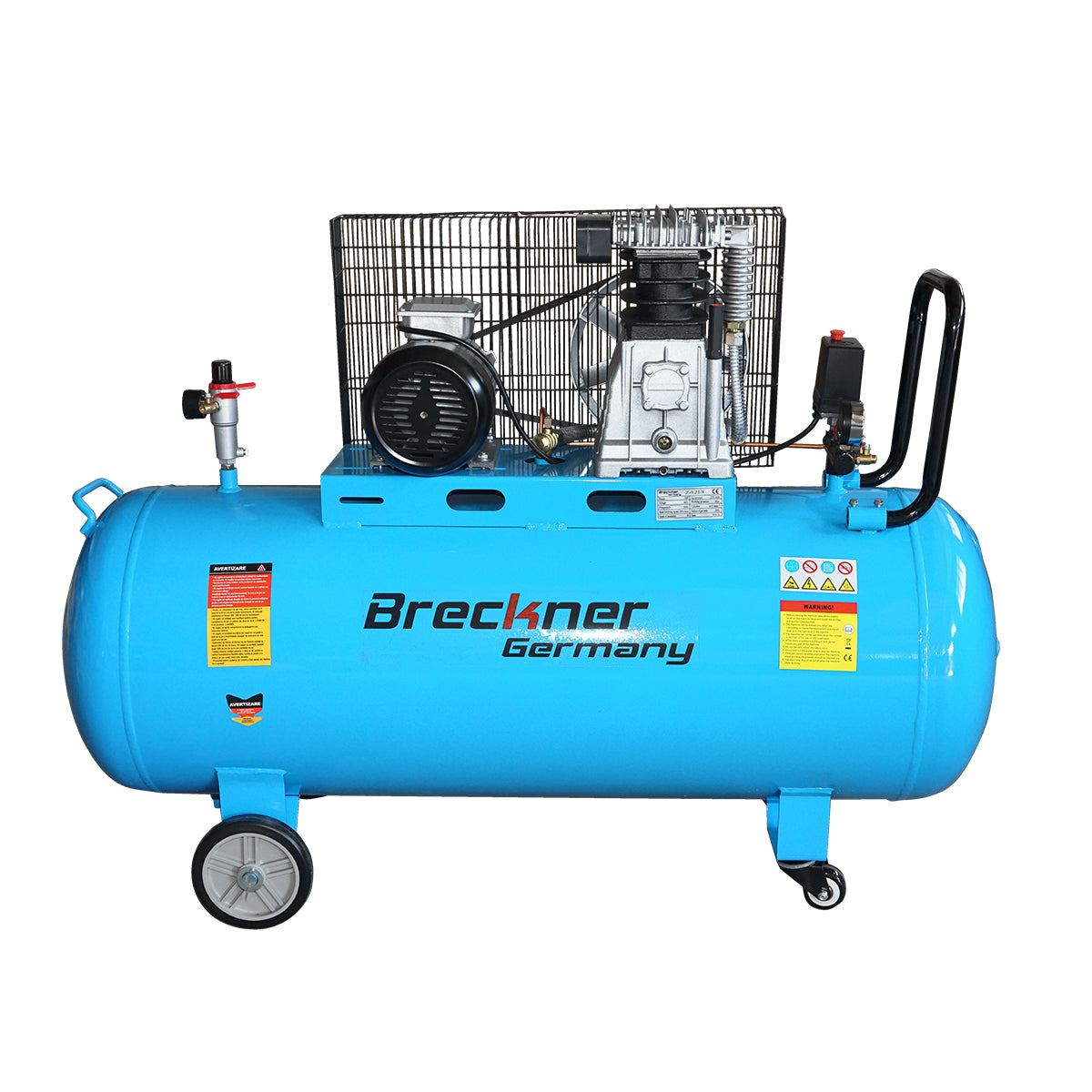 Légkompresszor 380V, 200L, teljesítmény 2,2kW/3CP maximális nyomás 8 Bar, áramlás 250L/min Breckner Germany