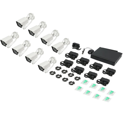 8 kamerás, 3 MP-es FHD megfigyelőrendszer, WIFI P2P, 360 PTZ forgó kamera mozgásérzékelővel, riasztóval, éjjellátóval és XMeye alkalmazással