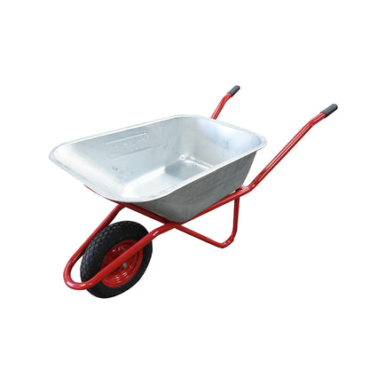 Fém talicska 80L, 350/8 pneumatikus kerékkel és horganyzott káddal 880x600x270mm Thor