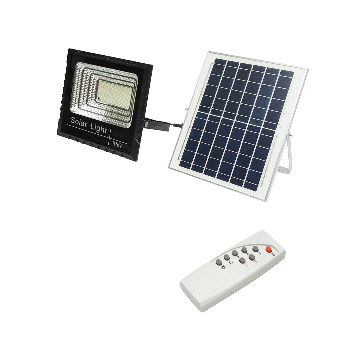 100W ledes reflektor 15W-os napelemmel, 1800mAh akkumulátorral és IP67-es távirányítóval Breckner Germany