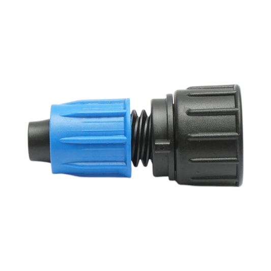 16mmx3/4" x 16mm csepegtetőcső csatlakozócsonk belső menettel öntözőrendszerekhez