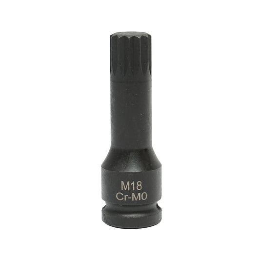 M18 spline ütőcsavarkulcs, 78 mm, 1/2" négyzetes Cr-Mo