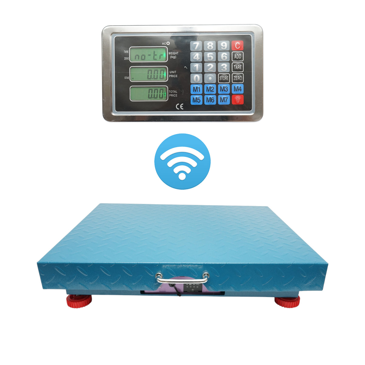 Vezeték nélküli elektronikus platformos padlómérleg WiFi kijelzővel 700Kg Breckner Germany