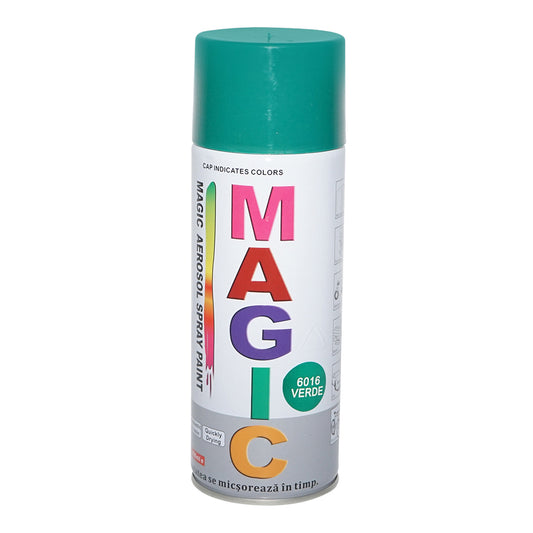 Festék spray Magic zöld szín 6016 400 ml, fémre, fára, műanyagra