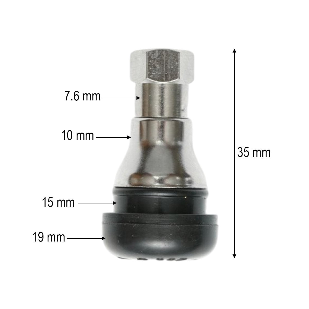Valva kerék szelep autó tubeless 35mm prémium EPDM TR412C kromozott