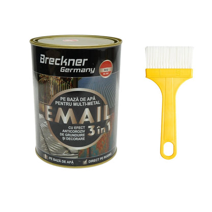 3 az 1-ben rozsdagátló email festék piros RAL 2002 fémhez 2kg, közvetlenül a rozsdára, vízalapú Breckner Germany