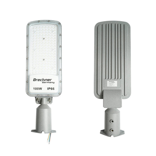 LED közúti világítólámpa 100W, 100-265V, 6500K, 11000lm oszlopra szerelhető 470x155x25mm IP66 Breckner Germany