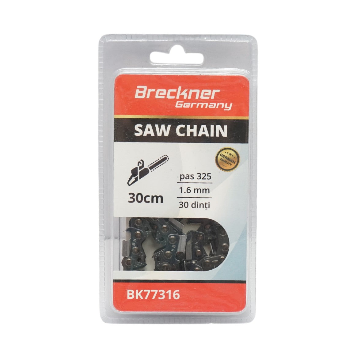 Láncfűrészlánc osztás 325, 30 fog, 1.6mm, hossza 30cm Breckner Germany