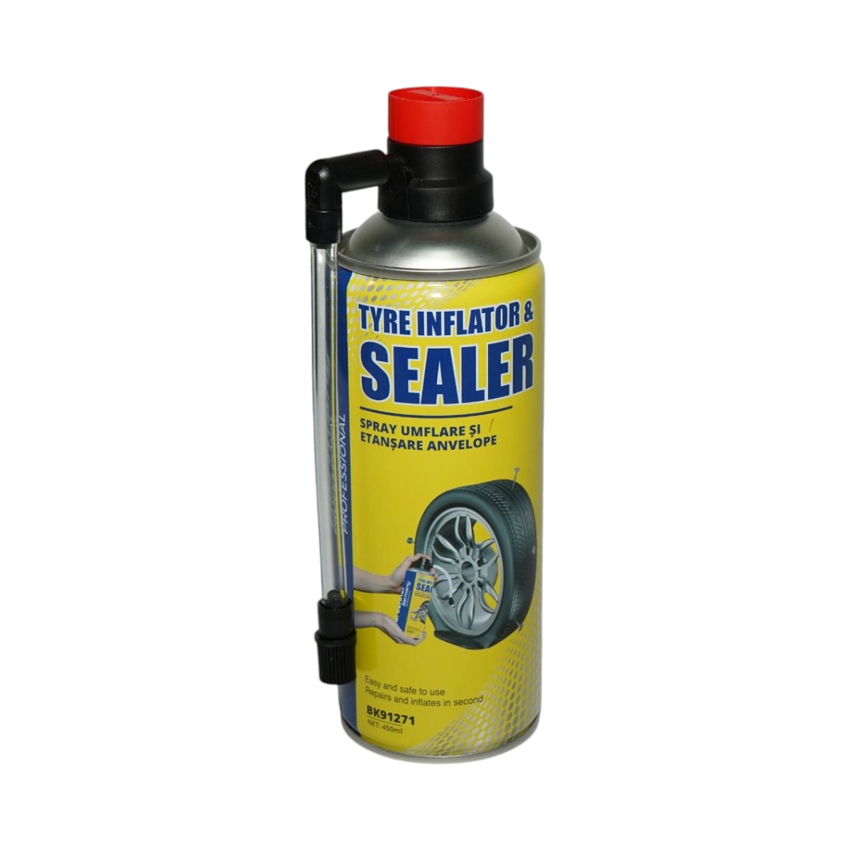 Gumiabroncs felfújó és tömítő spray 450ml Breckner Germany