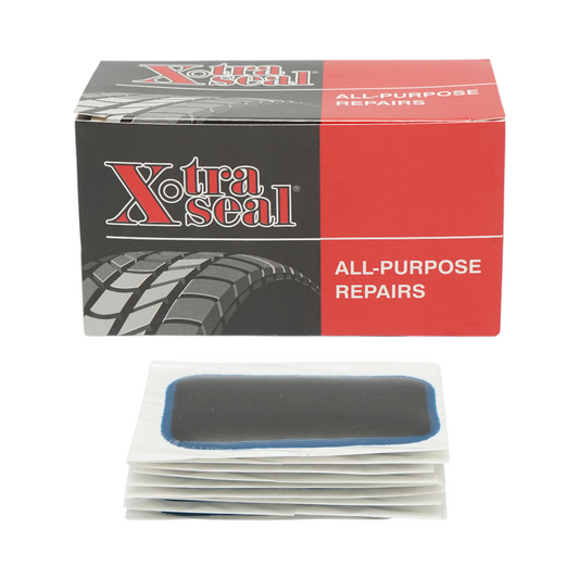 Téglalap alakú vulkanizáló foltok 75x45mm X-TRA SEAL belső csövekhez