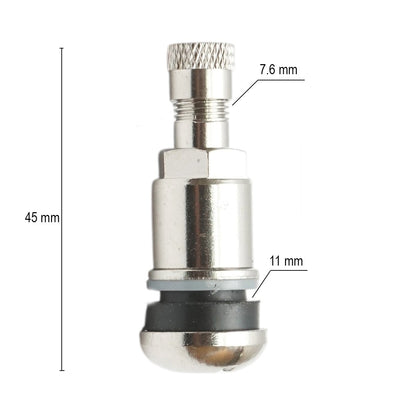 Tubeless kerék szelep 45mm sárgaréz TR413 kromozott MS525AL