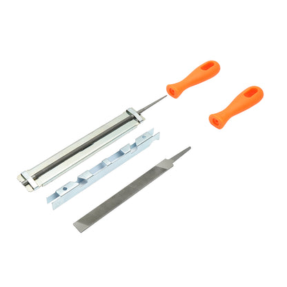 3 darabos szerszámkészlet láncfűrészlánc élezéséhez 3/8"-os osztással