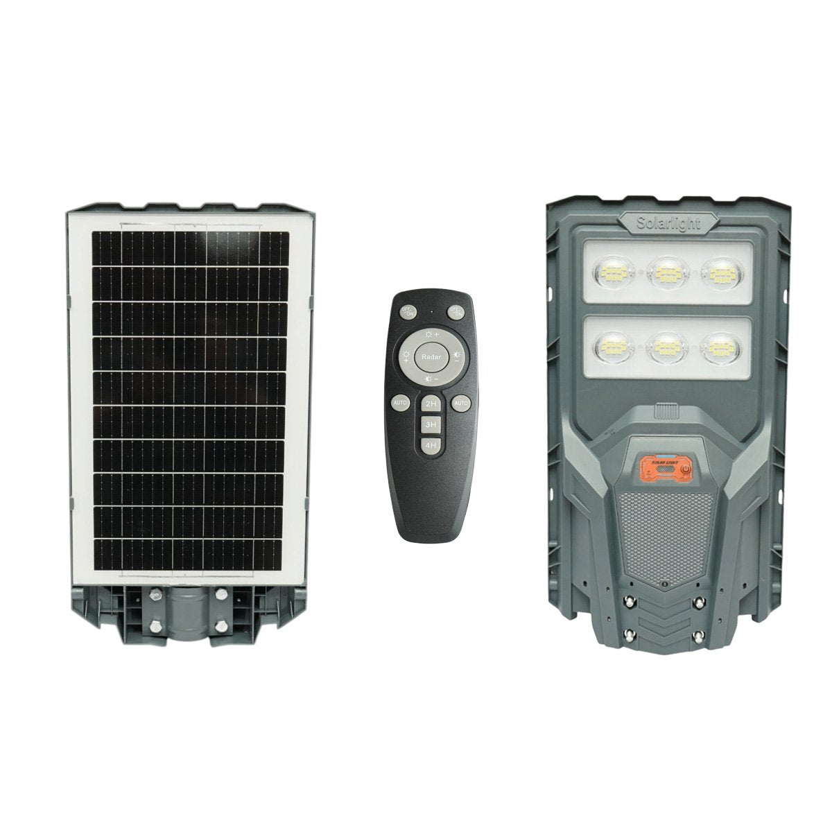 Napelemes LED közvilágítási lámpa 200W 17W-os napelem panellel, 10000mAh akkumulátor, mozgásérzékelő, távirányító, oszlopra szerelhető IP65 Breckner Germany