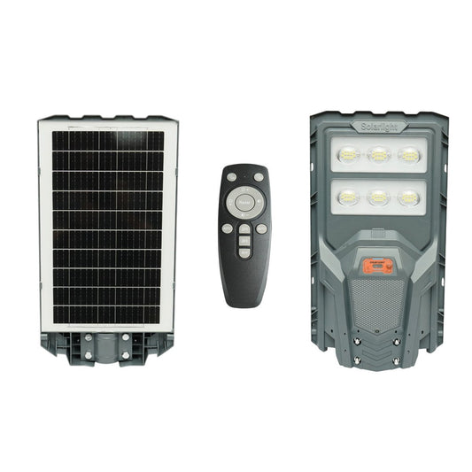 Napelemes LED közvilágítási lámpa 200W 17W-os napelem panellel, 10000mAh akkumulátor, mozgásérzékelő, távirányító, oszlopra szerelhető IP65 Breckner Germany