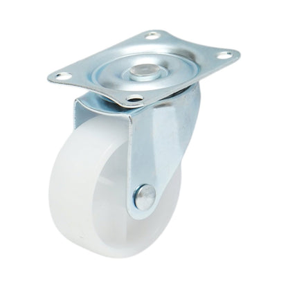 Forgó kerék 50x22mm fék nélkül, fehér polipropilén, acél lemez 58x47mm 30kg