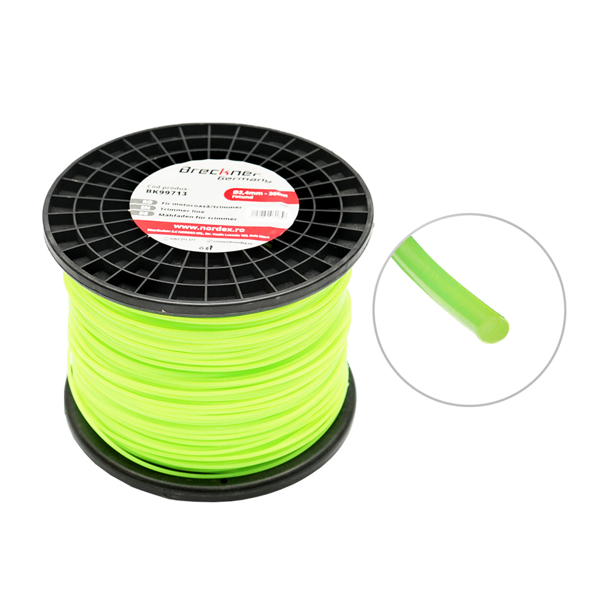 Fűkasza damil, kerek 2,4 mm x 360 m Breckner Germany