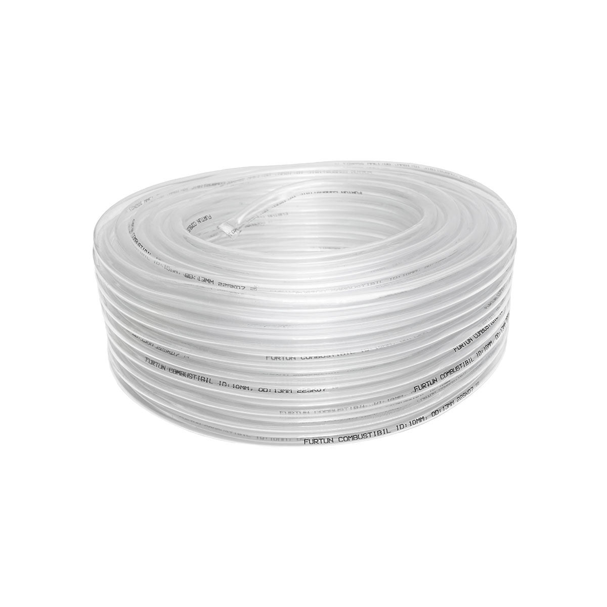 Átlátszó üzemanyagtömlő fi10 (d = 10 mm és D = 13 mm / 50 méter tömlő)