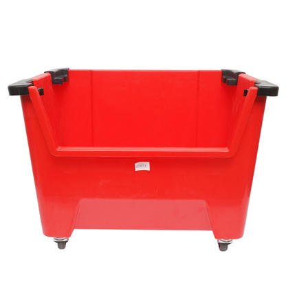 Műanyag tárolódoboz kerekekkel 545x345x395mm piros