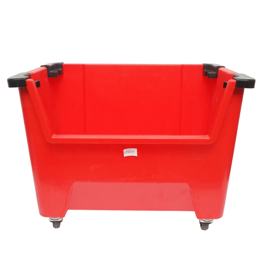 Műanyag tárolódoboz kerekekkel 545x345x395mm piros