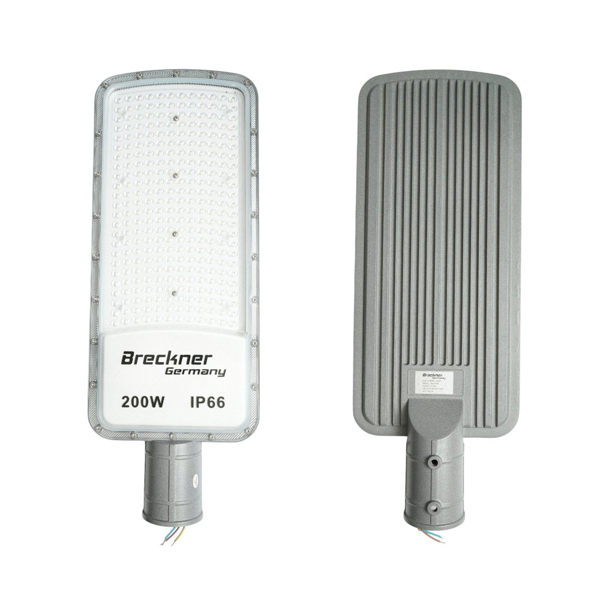 LED közúti világítás lámpa 200W, 100-265V, 6500K, 22000lm oszlopra szerelhető 540x200x25mm IP66 Breckner Germany