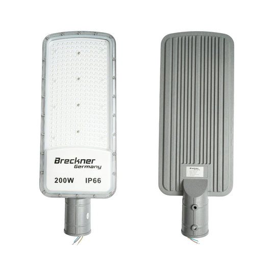 LED közúti világítás lámpa 200W, 100-265V, 6500K, 22000lm oszlopra szerelhető 540x200x25mm IP66 Breckner Germany
