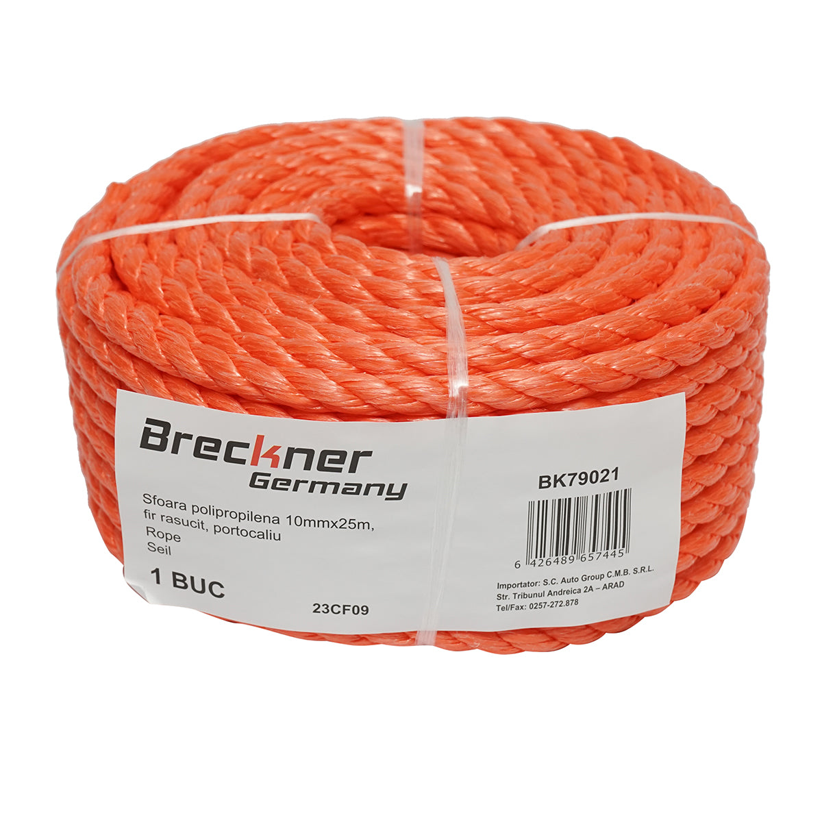 Sodrott PP zsineg, kötél narancssárga 10mmx25m Breckner Germany