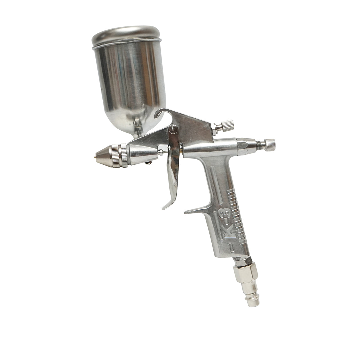 Sűrített levegős szórópisztoly 200 ml, fúvóka 0,5 mm, áramlási sebesség 60 ml/perc, max. nyomás 2,5 bar K-3