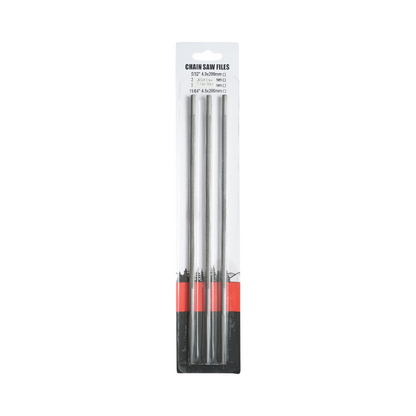 3 darabos csúcsos kerek reszelő lánc fűrészhez 5x200mm 13/64 inch