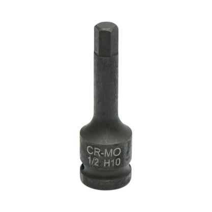 Breckner Germany H10 hexagonális ütő bitdugókulcs, 78mm, 1/2 inch négyzet Cr-Mo