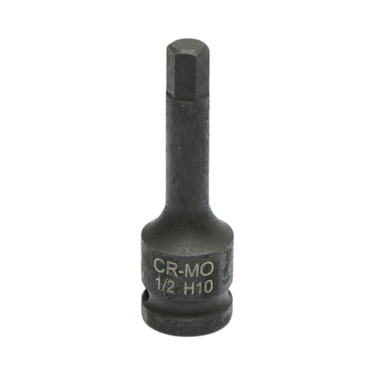 Breckner Germany H10 hexagonális ütő bitdugókulcs, 78mm, 1/2 inch négyzet Cr-Mo