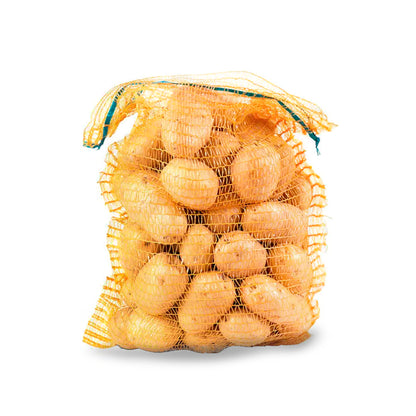 Raschel hálós zsák 500x800mm zöldségekhez 40kg sárga színben