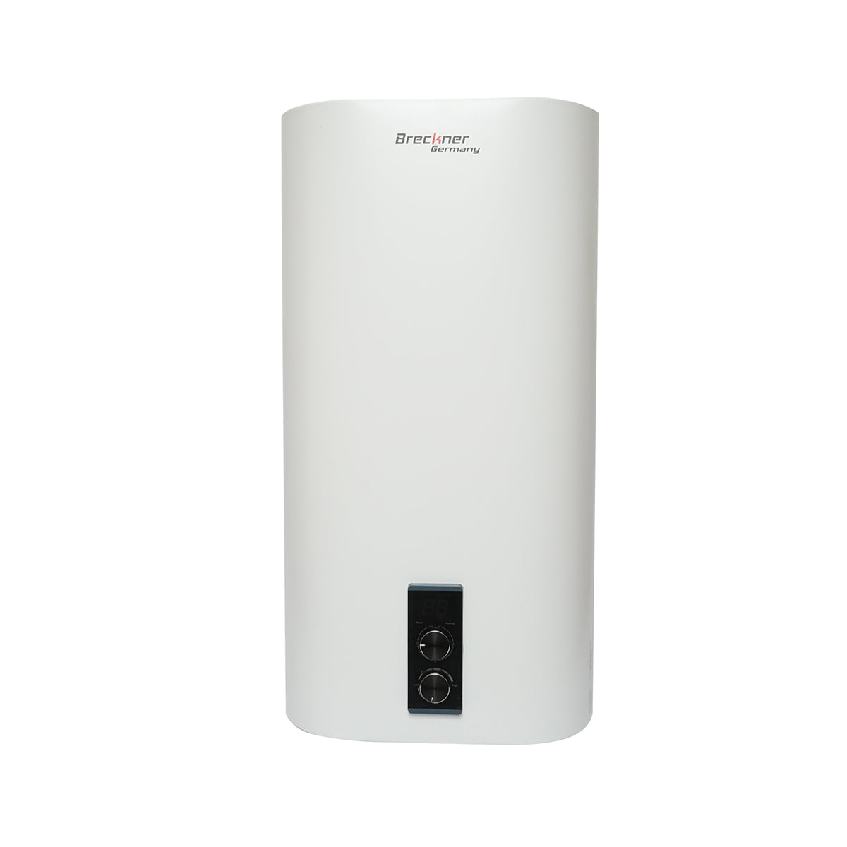 Lapos villanybojler 50L, 2000W, IPX4, 854x450x240mm, függőleges beépítéssel, használati melegvízhez Breckner Germany