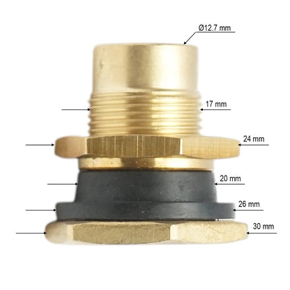 Teherautó kerékszelepe tubeless sárgaréz 27mm SP8