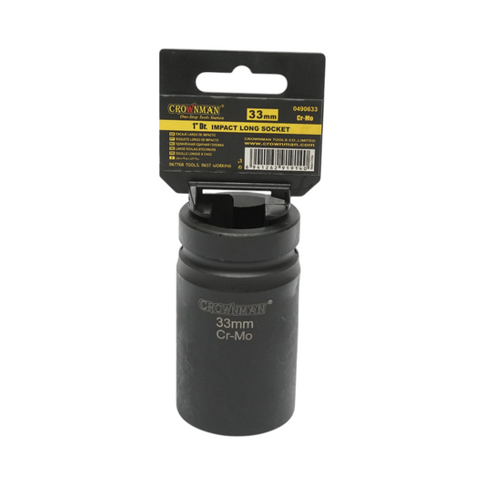 Crownman Cr-Mo Crownman 1 hüvelykes négyzet alakú, 33 mm hosszú ütvecsavaros dugókulcskulcs