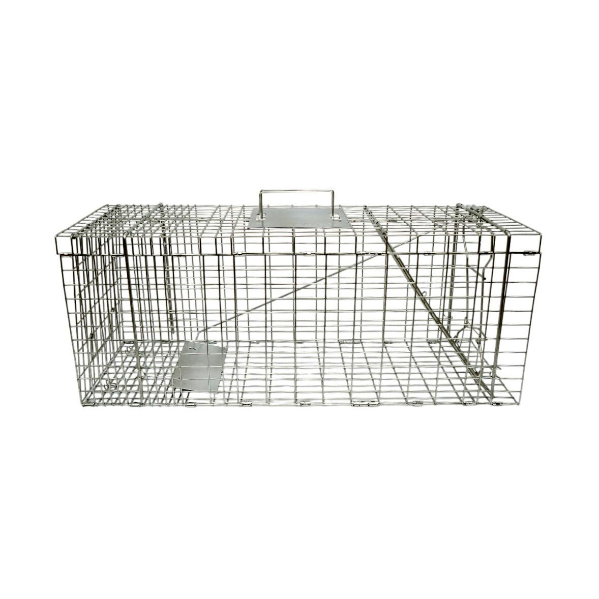 Robusztus fém ketreccsapda vadállatok befogására 78x30x32cm