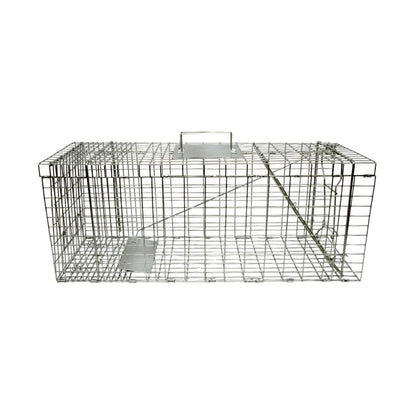 Robusztus fém ketreccsapda vadállatok befogására 78x30x32cm
