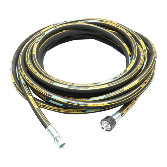 10 m-es tömlődob DN8 2SN 22x1,5 mm-es csatlakozóval és 3/8"-os megerősítéssel a végeken