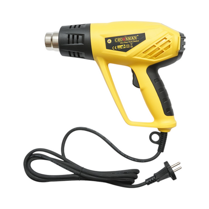 Forrólevegő pisztoly 2000W, 220V, 2 hőmérséklet beállítással 350-650°C Crownman
