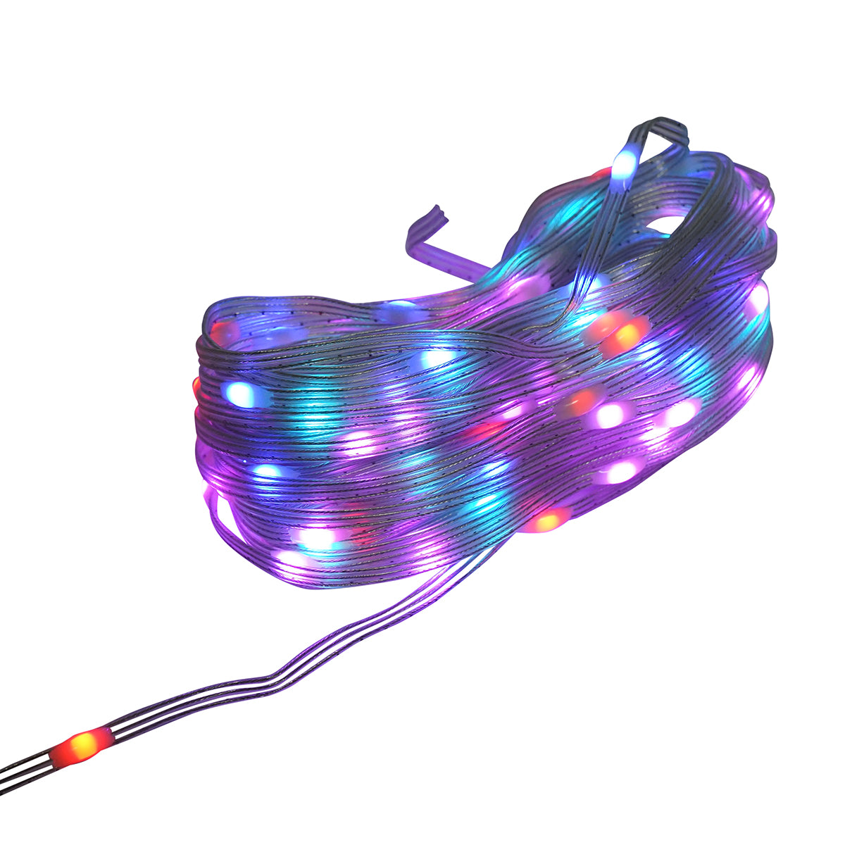 2W/m 5V intelligens LED fényszalag távirányítóval, zenei vezérléssel, bluetooth, USB alkalmazással, 15m RGB+IC IP68 Breckner Germany