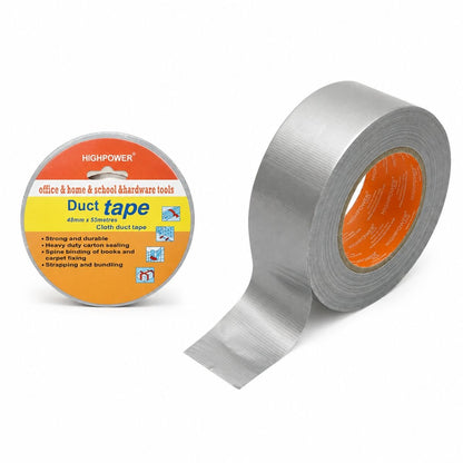 HighPower ezüst Duct Tape textil ragasztószalag 48mm x 55m javításokhoz