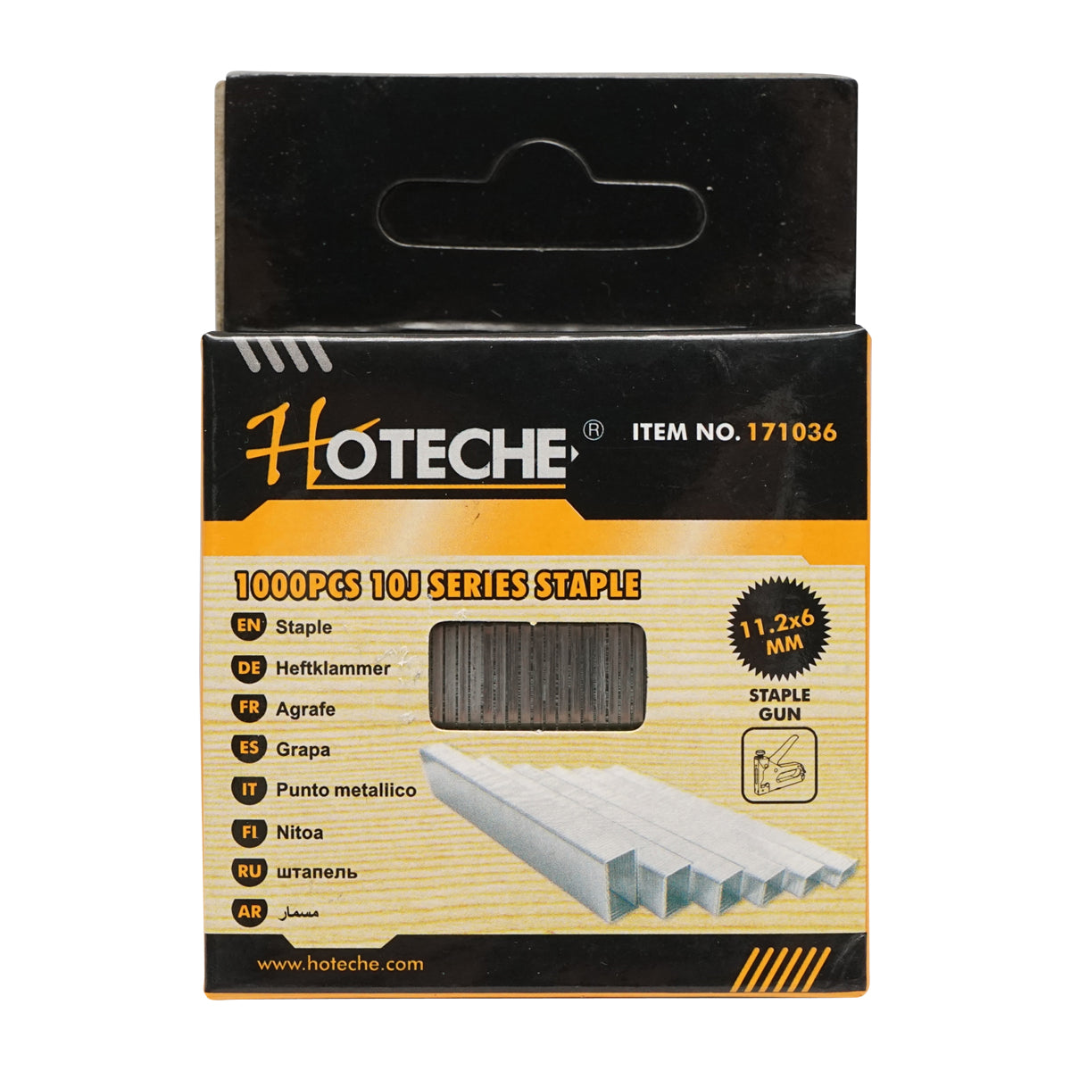 Készlet 1000 db 10J tűzőkapocs kézi tűzőgéphez kárpitozáshoz 11.2x6mm Hoteche