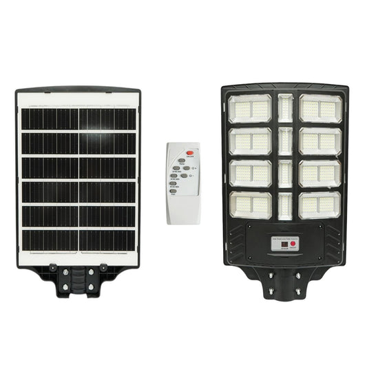Napelemes LED közvilágítási lámpa 500W 15W napelem panellel, 15000mAh akkumulátor, mozgásérzékelő, távirányító, oszlopra szerelhető IP66 Breckner Germany