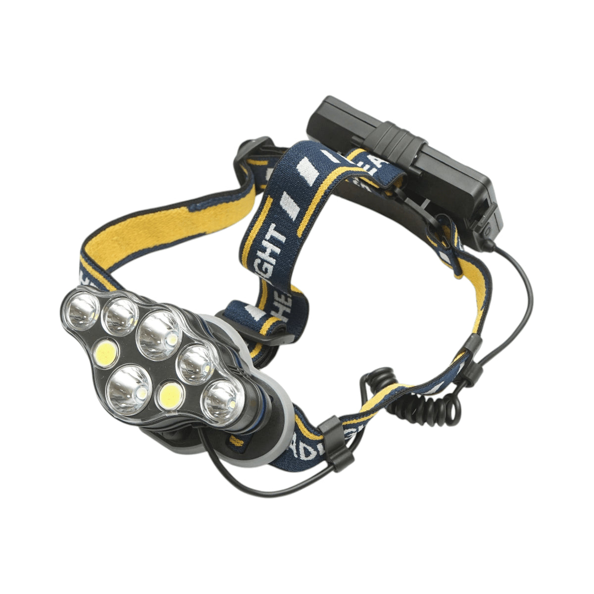 Fejlámpa 8 LED-del, 3 világítási móddal, 2200 mAh-s újratölthető USB-akkumulátorral Crownman