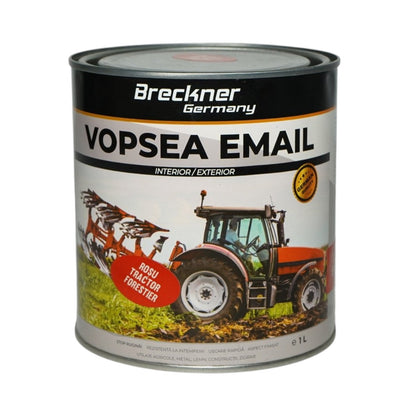 3 az 1-ben rozsdagátló zománc festék piros Tractor Forestier 1K oldószerbázis 1L közvetlenül a rozsdára, beltéri és kültéri Breckner Germany