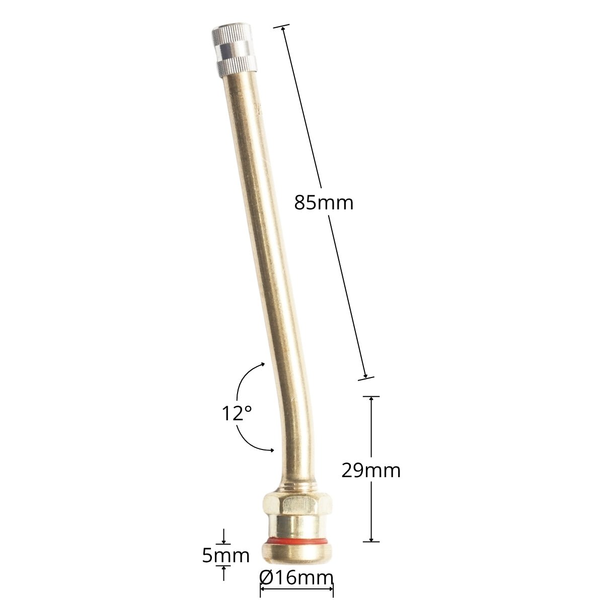 114 mm-es V3-20-8 tubeless teherautó szelep