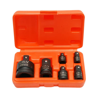 6 részes dugókulcs reduktor készlet 1/4" – 3/8" – 1/2" – 3/4" Cr-V Breckner Germany készlet csökkentő edzett racsnis kulcsokhoz