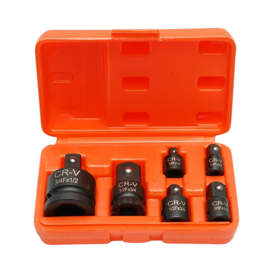 6 részes dugókulcs reduktor készlet 1/4" – 3/8" – 1/2" – 3/4" Cr-V Breckner Germany készlet csökkentő edzett racsnis kulcsokhoz