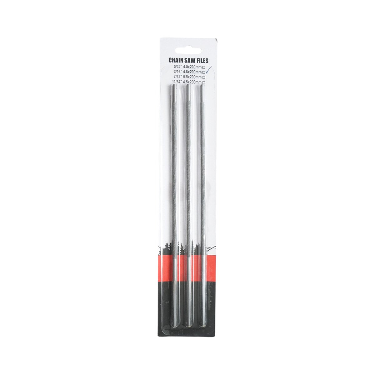 3 darabos hegyes kerek reszelő lánc fűrészhez 4.8x200mm 3/16 inch