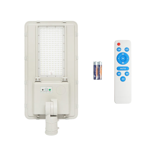 Napelemes LED-es közvilágítási lámpa 180W, 6500K, IP65, napelemmel, mozgásérzékelővel és oszlopra szerelhető Breckner Germany